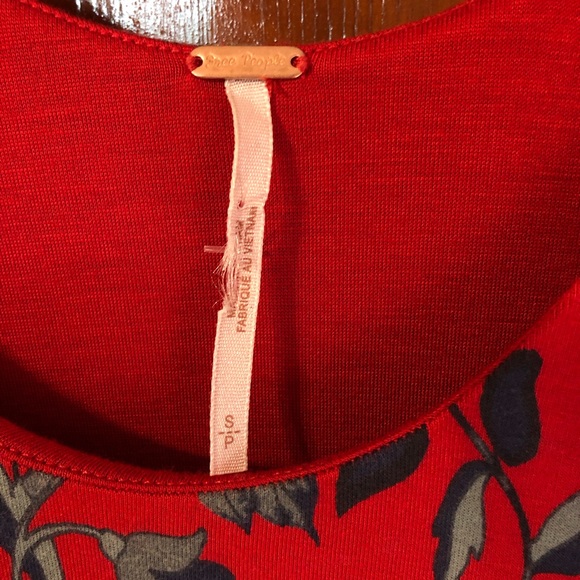 Free People Midi red floral Dress - Picture 5 of 5